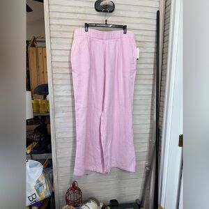 NWT Wonderly Women’s 2X Pink Cotton Wide Leg Pants